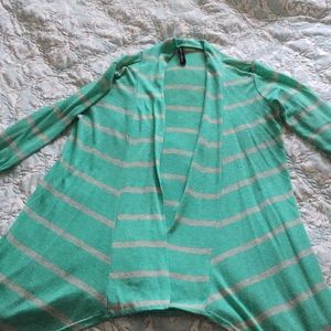 Light Striped Open Cardigan